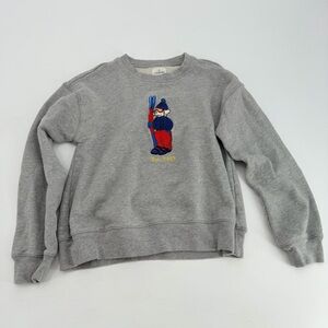 Crewcuts Embroidered Skiing Bear Sweatshirt Kids 8 9 Medium J. Crew